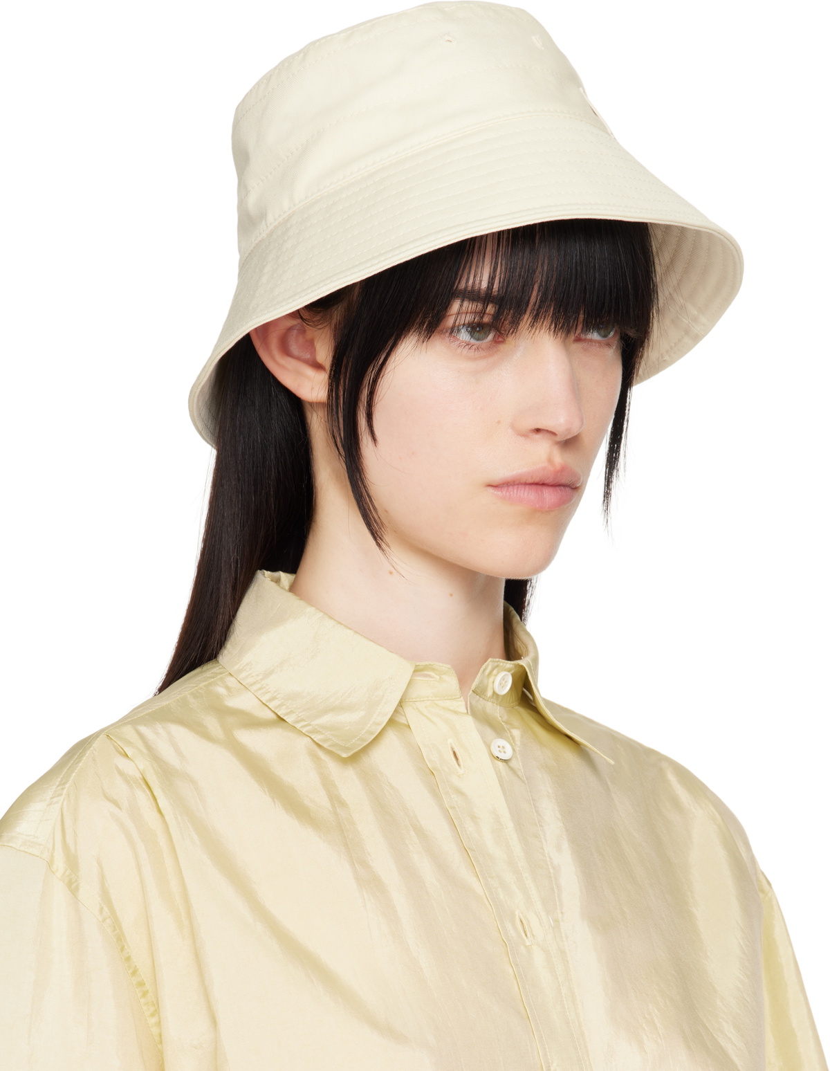 Jil Sander Off-White Logo Bucket Hat