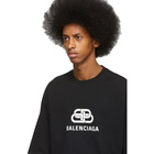 Balenciaga Black BB Balenciaga Regular Fit T-Shirt