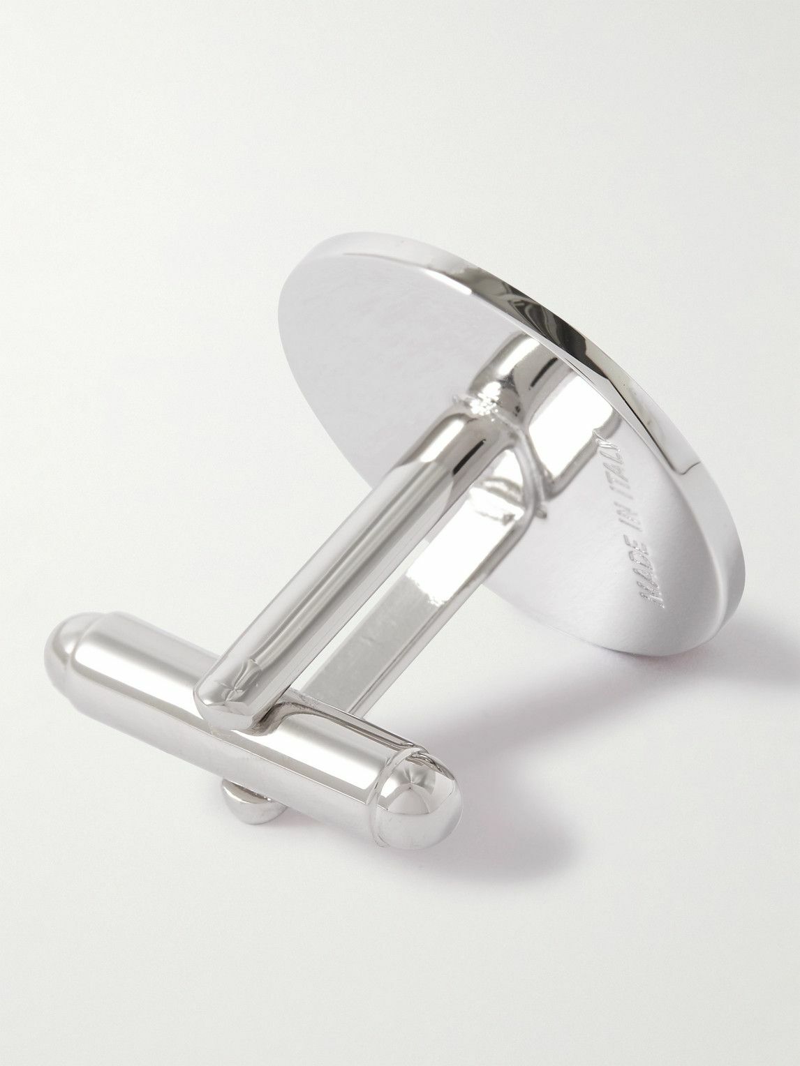 Sulka - Nickel-Plated and Enamel Cufflinks