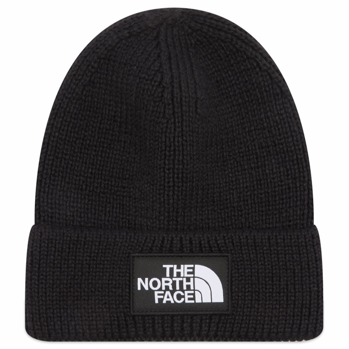 Photo: The North Face Men's Logo Box Cuffed Beanie in Tnf Black 