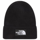 The North Face Men's Logo Box Cuffed Beanie in Tnf Black 