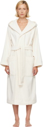 Tekla Off-White Terry Hooded Bathrobe