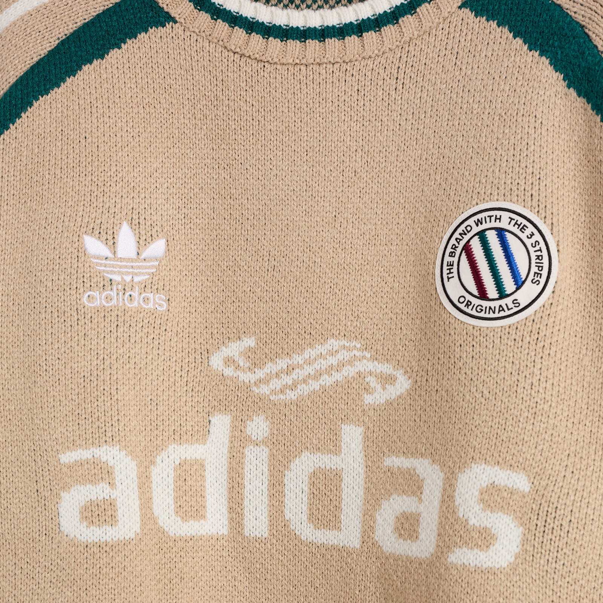 Adidas Adicolor Crew Knit in Wonder Beige