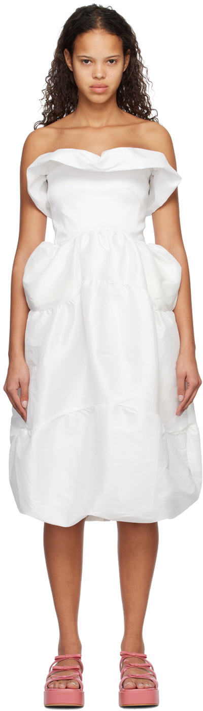 Kika Vargas SSENSE Exclusive White Laila Midi Dress Kika Vargas
