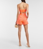 Alex Perry Porter crêpe satin shorts