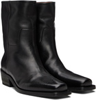 Marsèll Black Tex Soft Pebbled Leather Boots