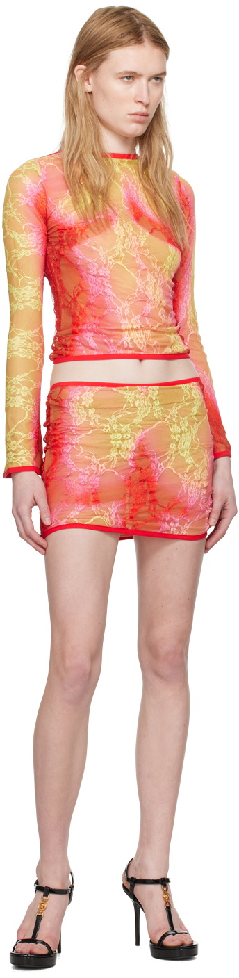 Sinead Gorey Yellow & Red Gradient Miniskirt