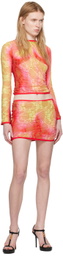 Sinead Gorey Yellow & Red Gradient Miniskirt