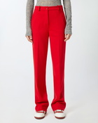 Pinko Dress Trousers Straight Fabric Stitch Tango Red