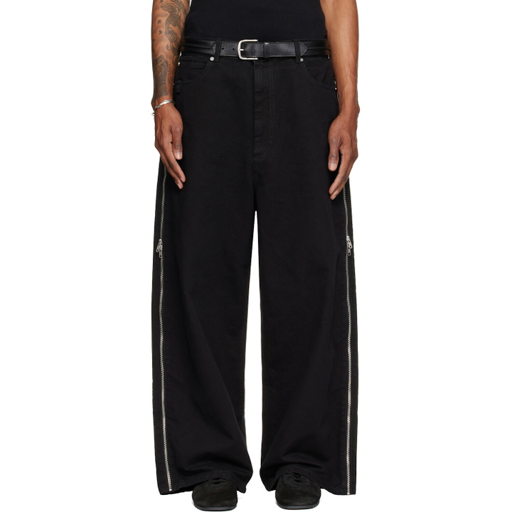 Photo: LU'U DAN Black Side Zip Jeans