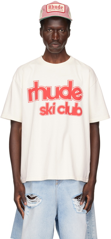 Photo: Rhude Off-White 'Rhude Ski Club' T-Shirt