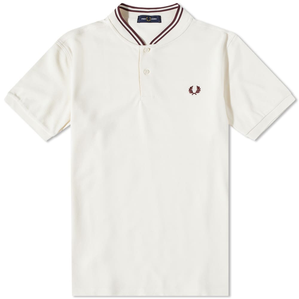 Fred Perry Authentic Men's Bomber Jacket Collar Polo Shirt in Ecru Fred ...