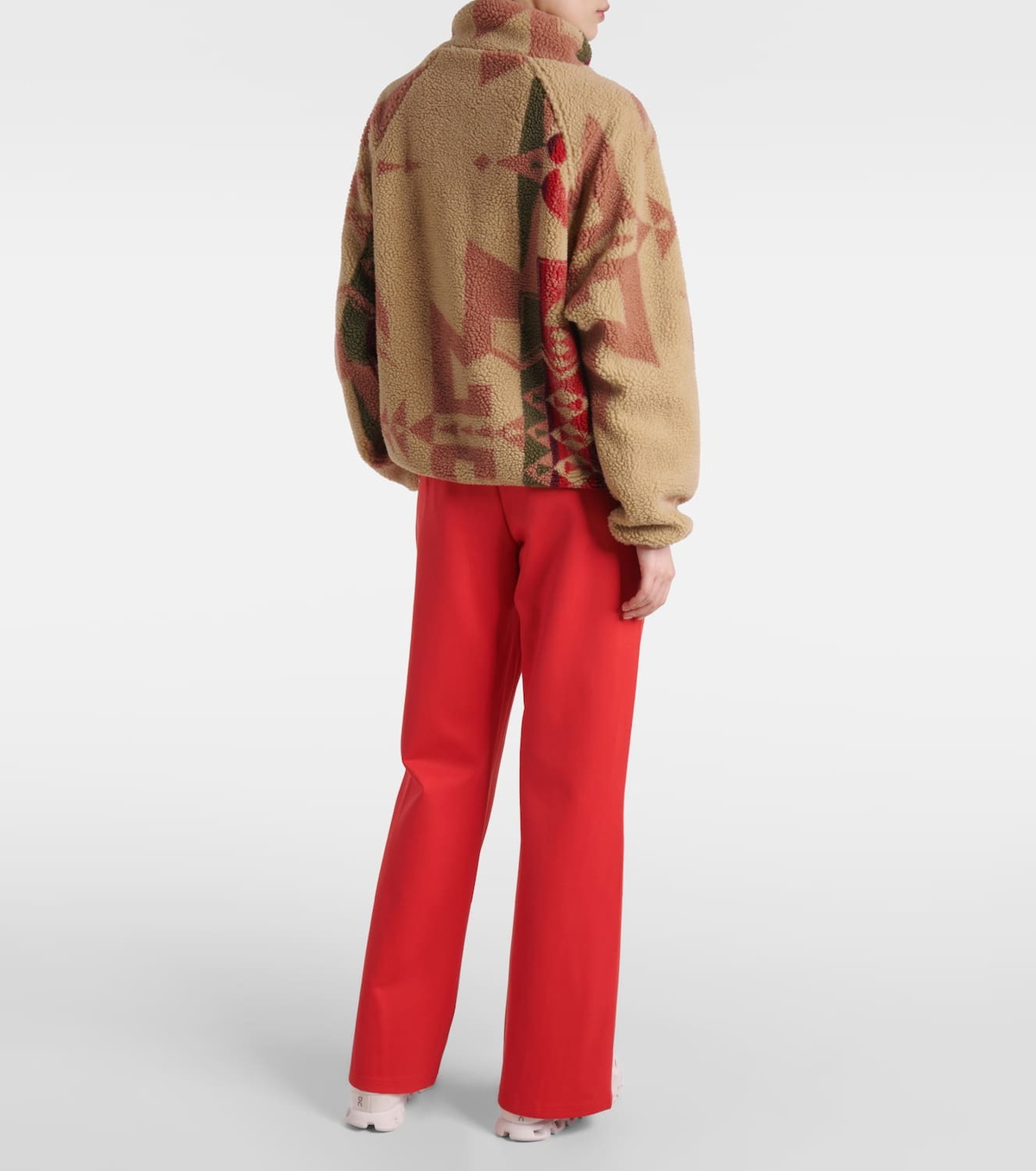 The Upside Harlow printed fleece half-zip sweater
