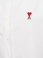 AMI PARIS Cotton Poplin Logo Shirt