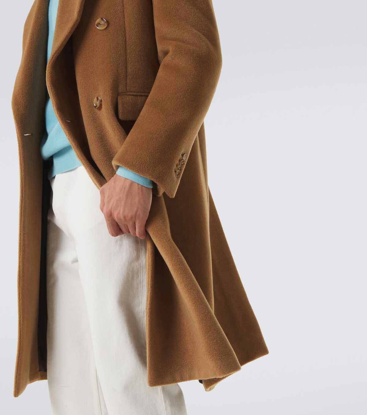 Lardini Double-breasted virgin wool coat