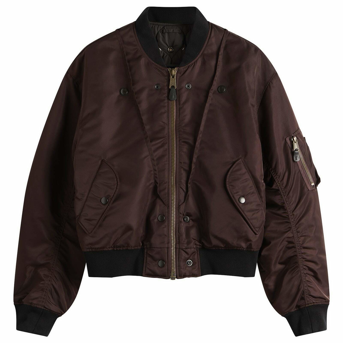 Maison Margiela Women's Reversible Bomber Jacket in Dark Brown