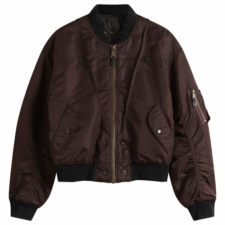 Photo: Maison Margiela Women's Reversible Bomber Jacket in Dark Brown