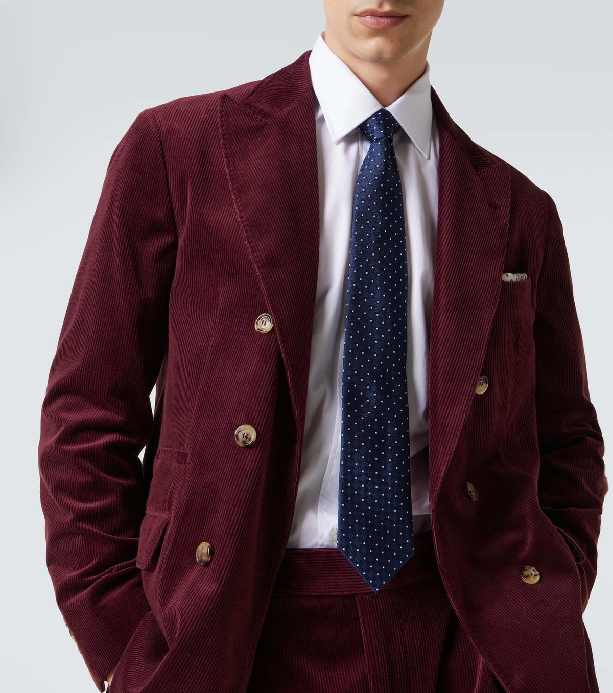 Brunello Cucinelli Cotton and cashmere corduroy suit