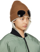 C.P. Company Brown Goggle Beanie