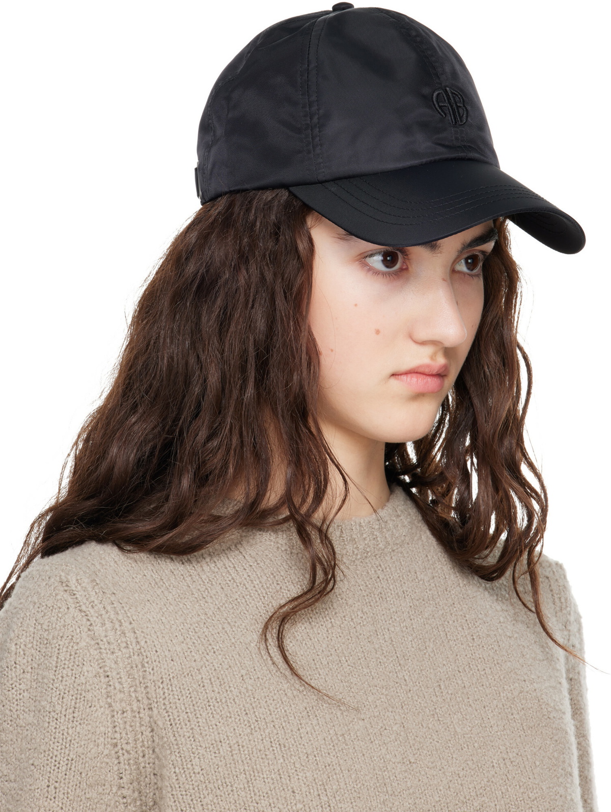 ANINE BING Black Jeremy 'AB' Baseball Cap