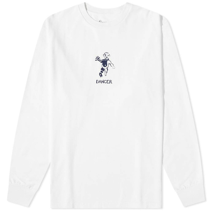 Photo: Dancer Men's Long Sleeve OG Logo T-Shirt in White