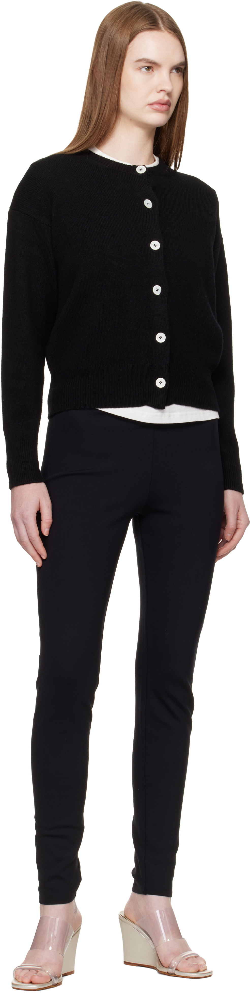 &Daughter Black Ada Crewneck Cardigan