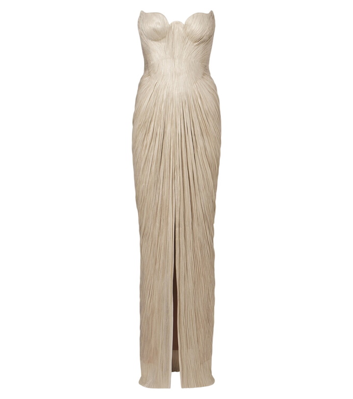 Photo: Maria Lucia Hohan Jasleen pleated silk bustier gown