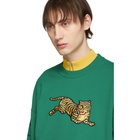 Kenzo Green Jumping Tiger Sweatshirt