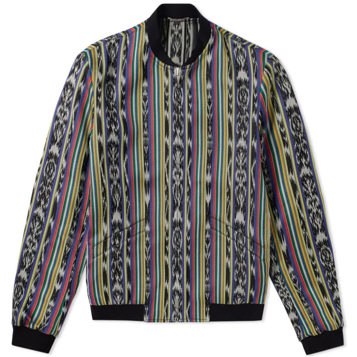 Photo: Saint Laurent Reversible Ikat Pattern Teddy Jacket Multi