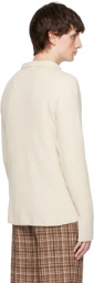 AURALEE Off-White Rib Cardigan