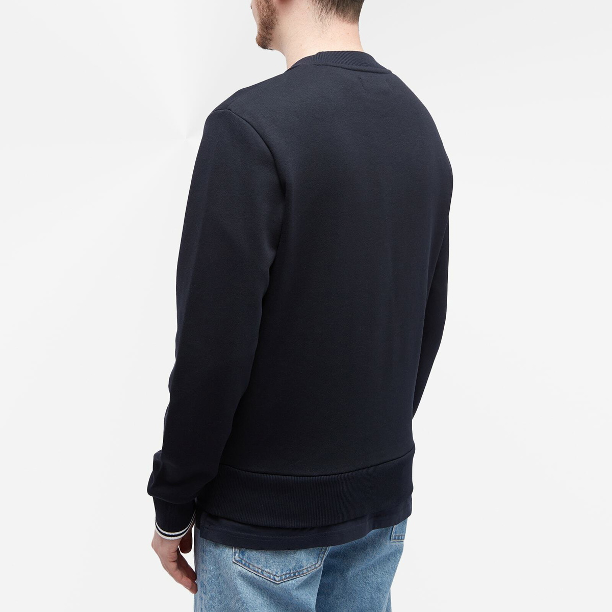 Fred Perry Men's Crew Sweat in Navy
