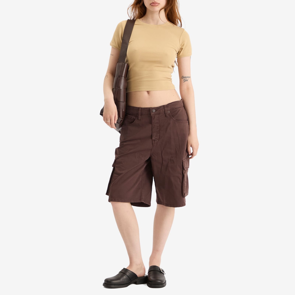 Represent Women's Initial Baby T-Shirt in Iced Coffee