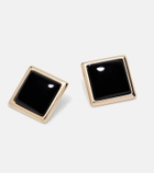 Self-Portrait Enamel gold-plated earrings