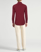 Brunello Cucinelli Mens Shirt Burgundy