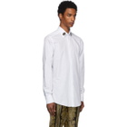 Dolce and Gabbana White Crown Collar Shirt