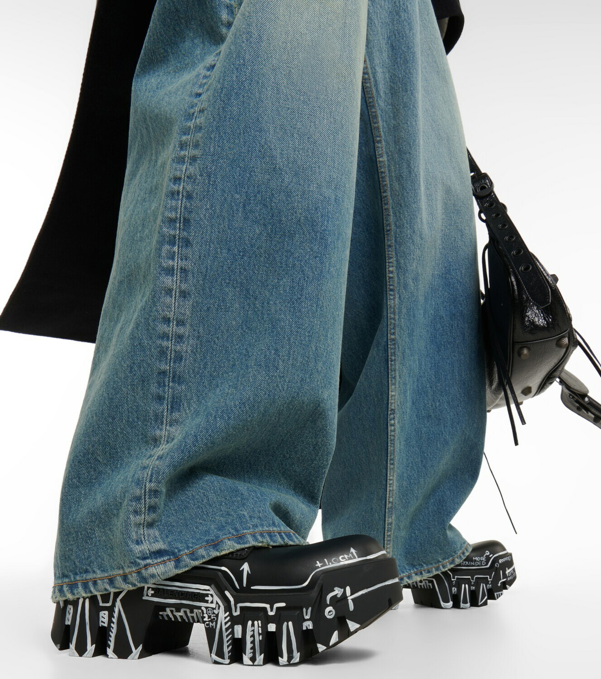 Balenciaga - Bulldozer lace-up leather ankle boots Balenciaga