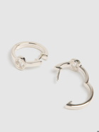 GUCCI Interlocking Silver Hoop Earrings