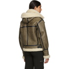 Chloe Brown Shearling Aviator Jacket