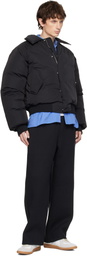 Seventh Black Nylon Aero Bomber Jacket