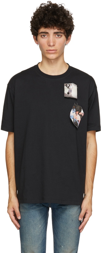 Photo: Raf Simons Black Fred Perry Edition Printed Patch T-Shirt