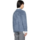 Ports 1961 Blue Mohair Fully Fashioned Cardigan