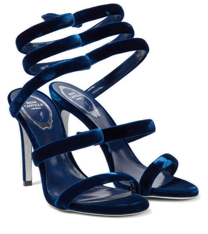 Photo: Rene Caovilla Cleo 105 velvet sandals