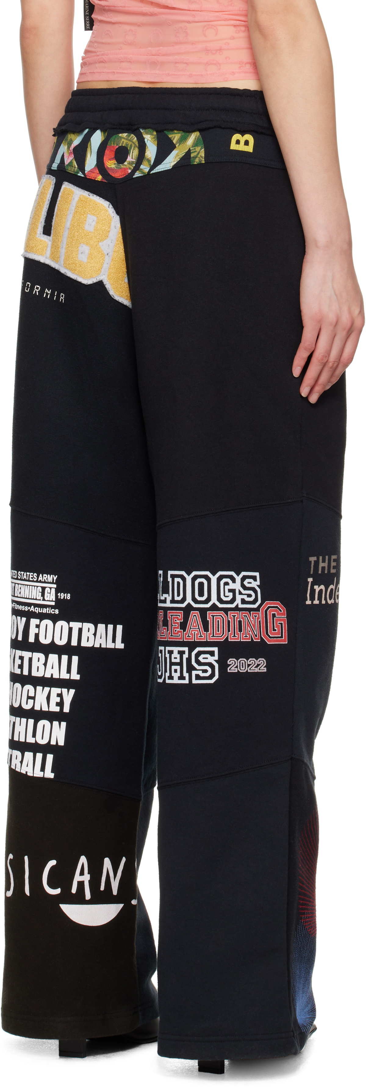 Marine Serre Black Regenerated Graphic Sweatshirts Sweatpants