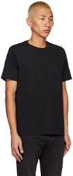 FRAME Black Embroidered T-Shirt