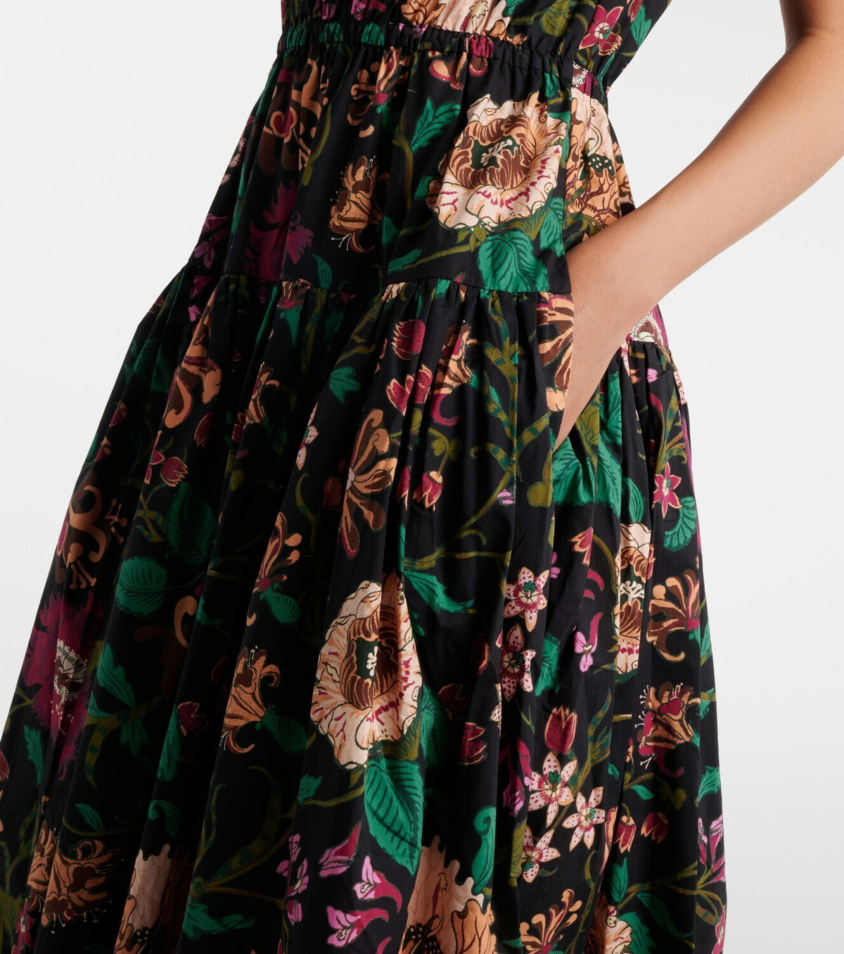 Ulla Johnson Marin floral cotton poplin midi dress