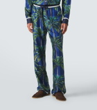 Dolce&Gabbana Printed silk twill straight pants