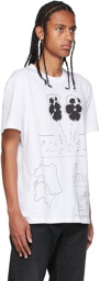 Loewe White Pansy Print T-Shirt