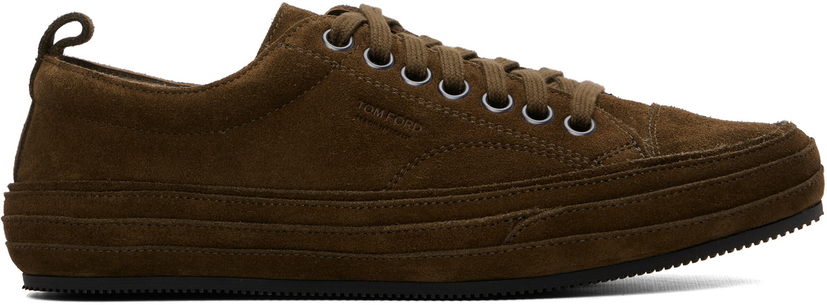 TOM FORD Brown Suede Dean Sneakers