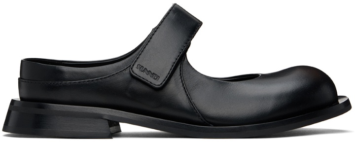 Photo: SUNNEI Black Form Marg Sabot Loafers