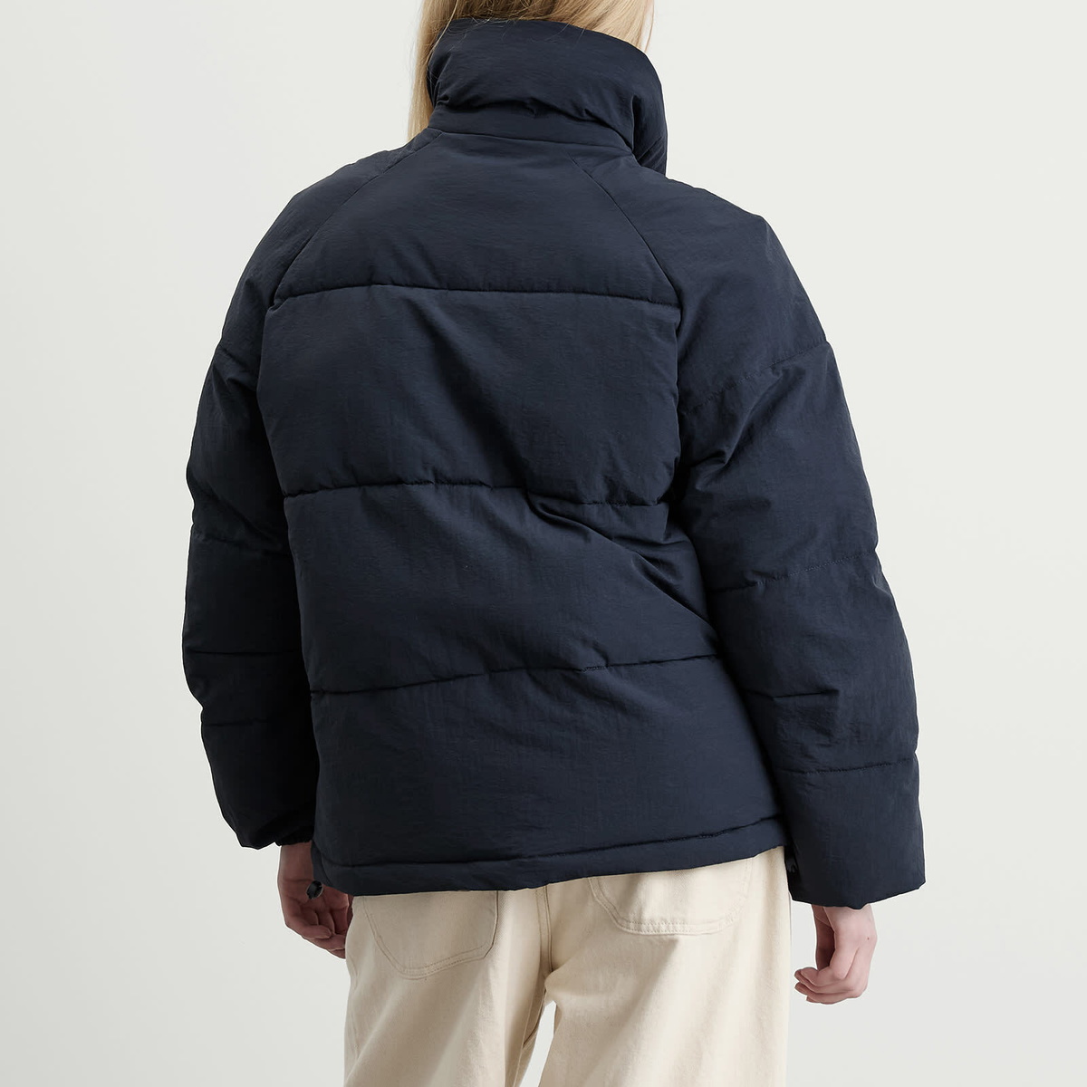 Damson Madder Women's Reversible Opal Puffer Jacket in Navy